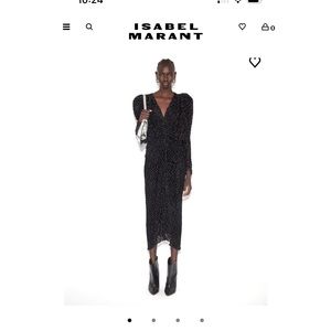 Isabel Marant Maray gathered dévore-velvet midi dress